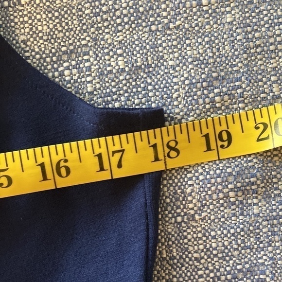 Twelve by Twelve Black on Blue Stretch Knit Mini Dress Size Large. - Picture 11 of 14